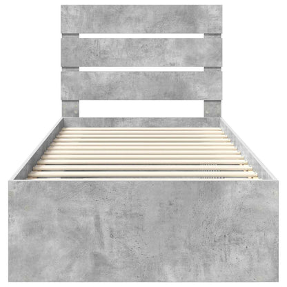 Bed Frame Concerte Grey 90 x 190 cm Solid Pine Wood