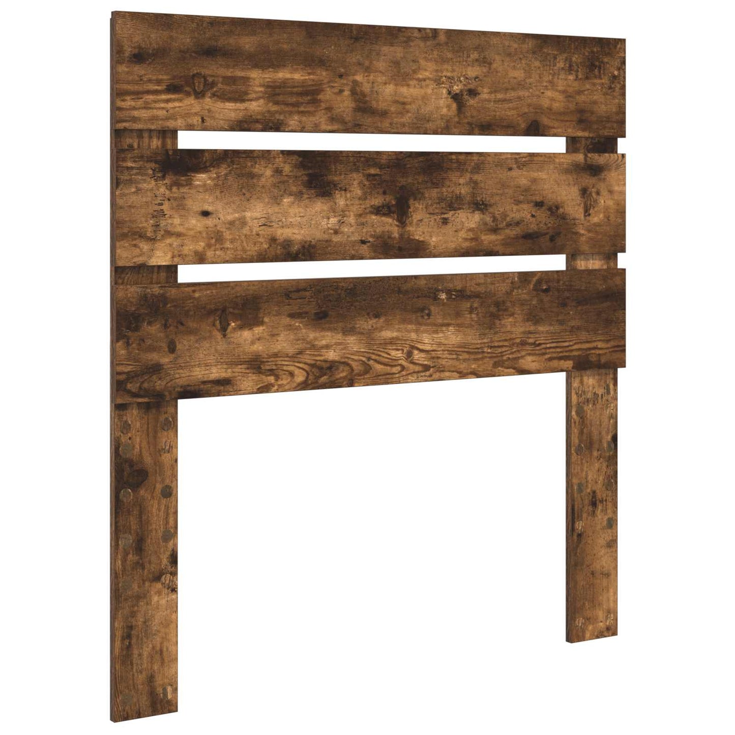 Bed Frame with Headboard Smoked Oak 90 x 190 cm Solid Pine Wood