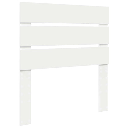 Bed Frame with Headboard White 75 x 190 cm Solid Pine Wood