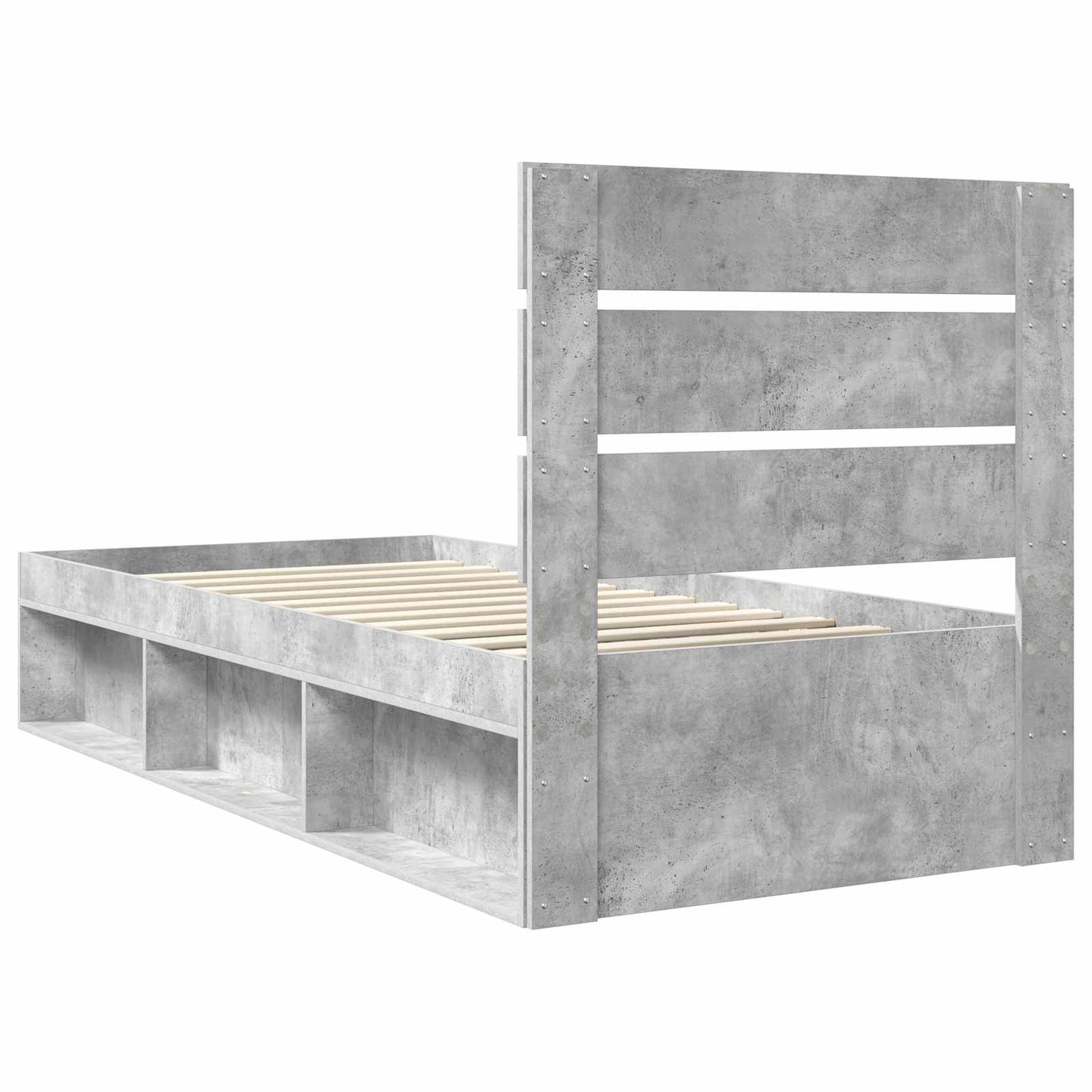 Bed Frame Concerte Grey 75 x 190 cm Solid Pine Wood
