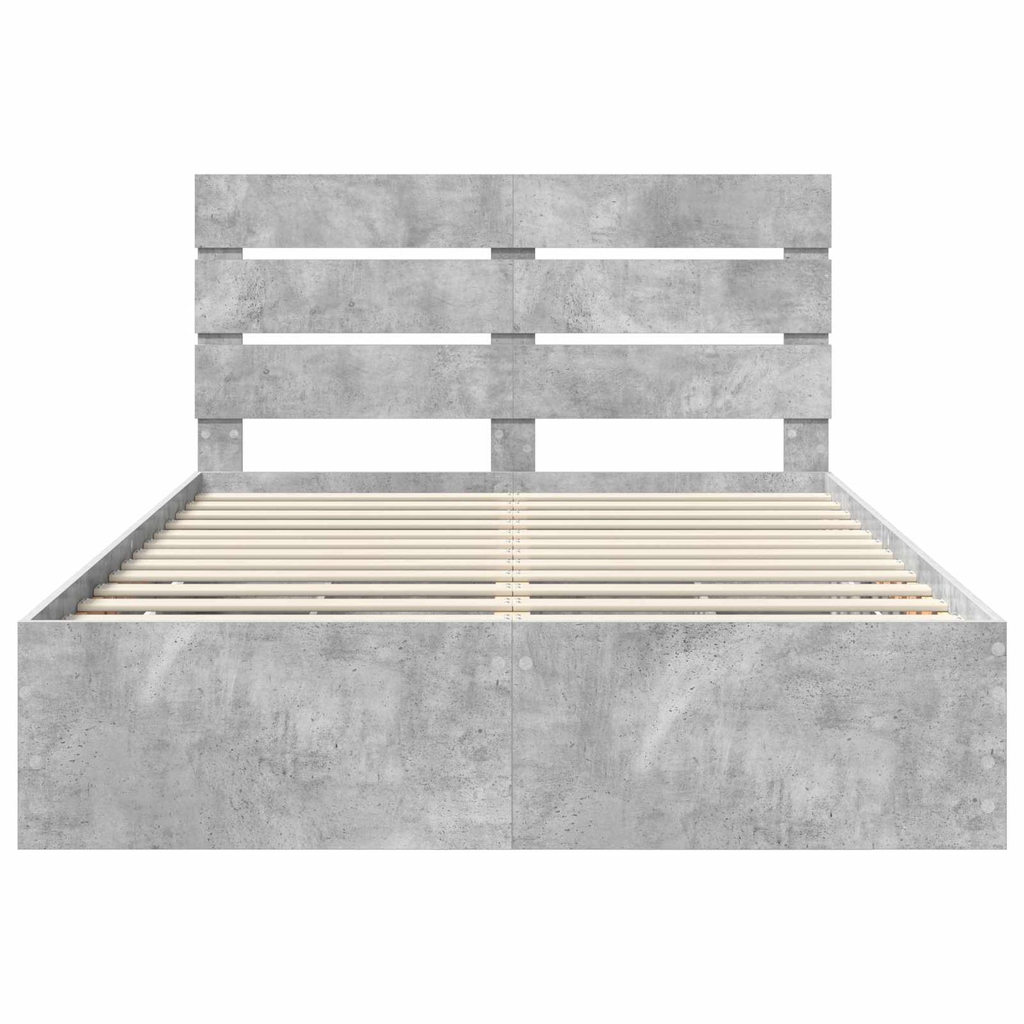 Bed Frame with Drawer Concrete Grey 160 x 200 cm Engineer Wood