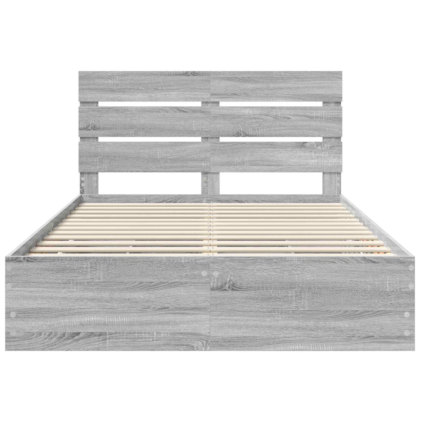 Bed Frame with Drawer Grey Sonoma 140 x 200 cm Engineer Wood