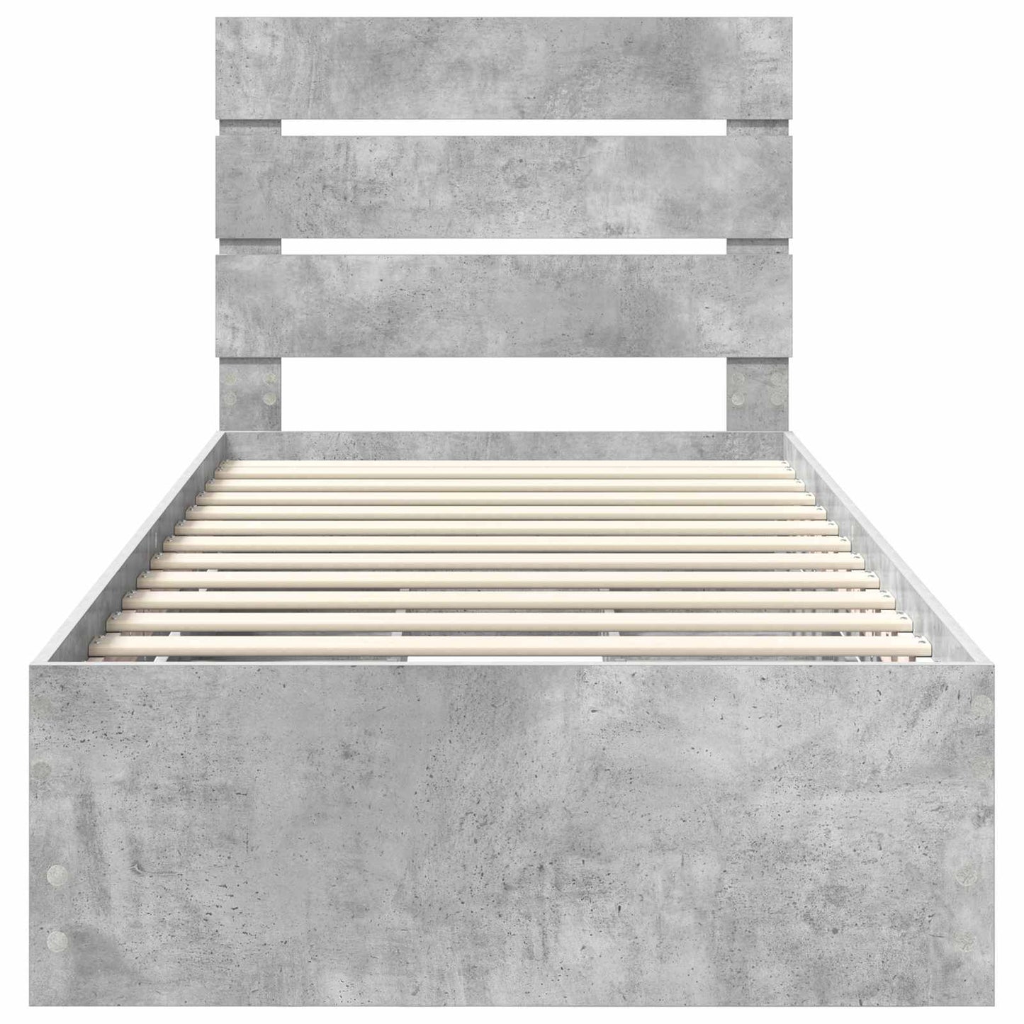 Bed Frame with Drawer Concrete Grey 90 x 190 cm Engineer Wood