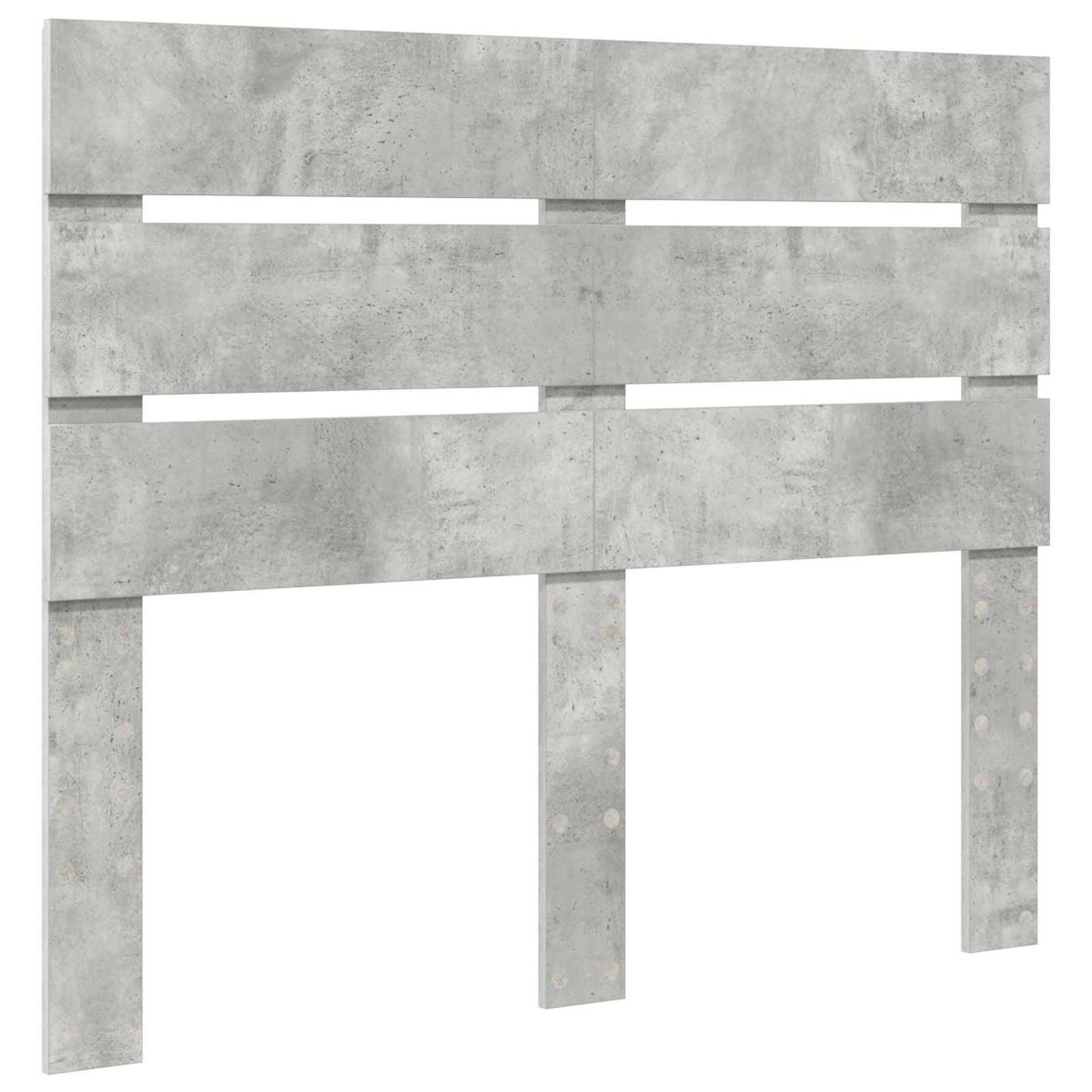 Storage Bed Concrete Grey 135 x 190 cm Engineered Wood