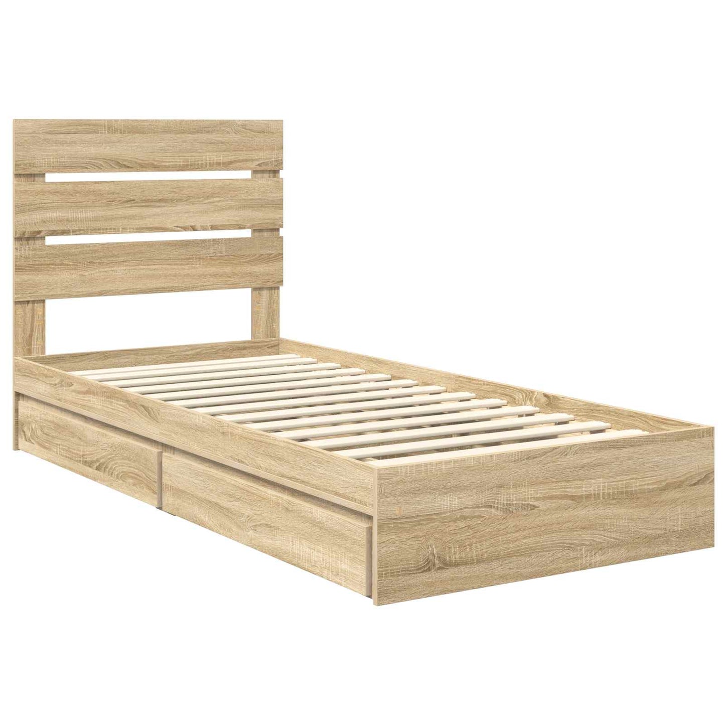 Storage Bed with Drawer Sonoma Oak 70 x 190 cm Engineered Wood