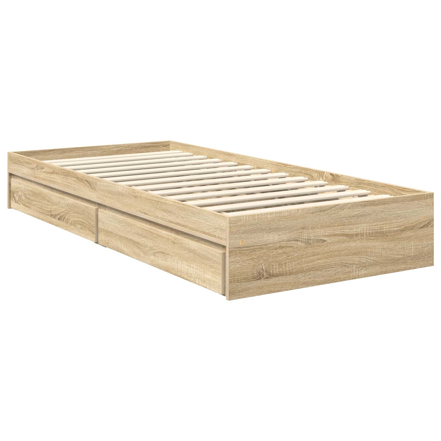 Storage Bed with Drawer Sonoma Oak 70 x 190 cm Engineered Wood