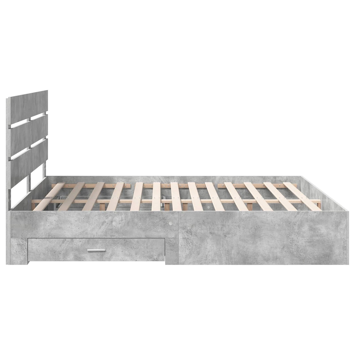 Bed Frame Concrete Grey 180 x 200 cm Engineered Wood