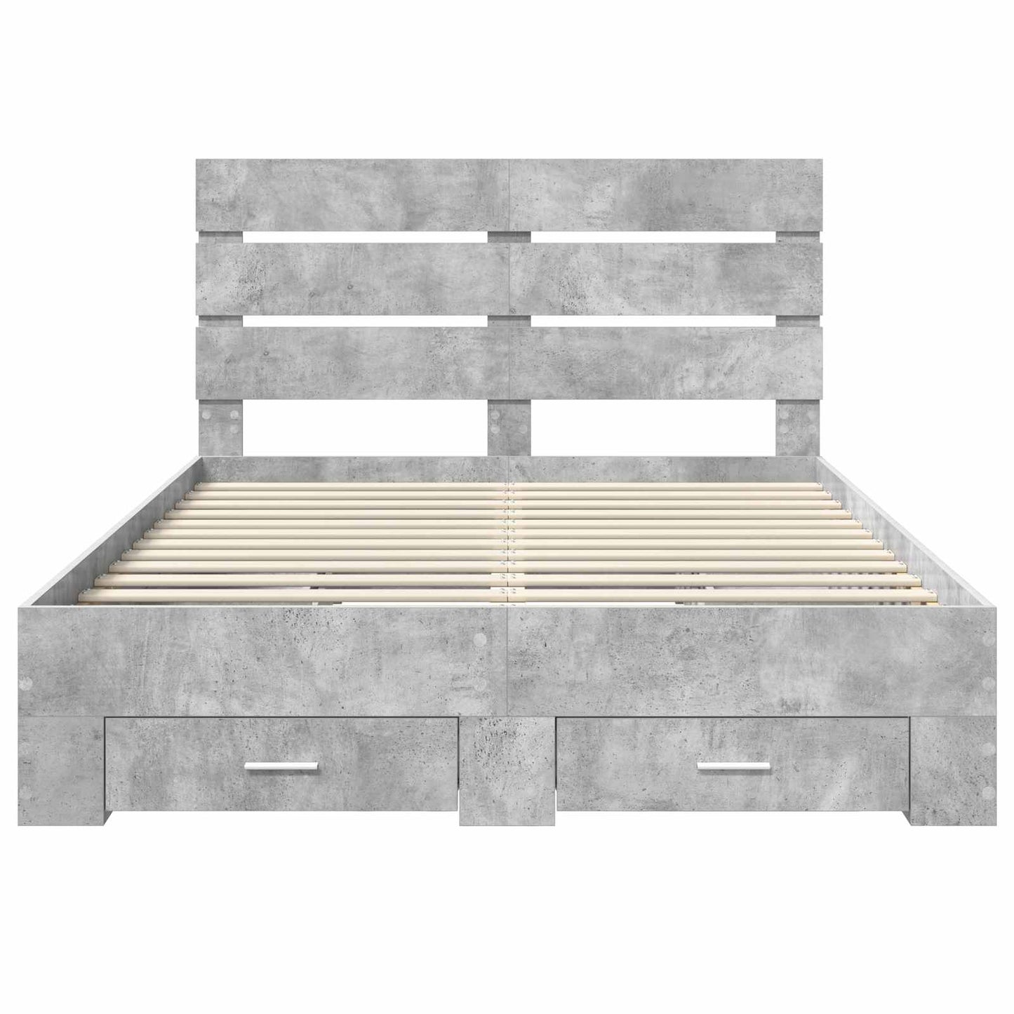 Bed Frame Concrete Grey 160 x 200 cm Engineered Wood