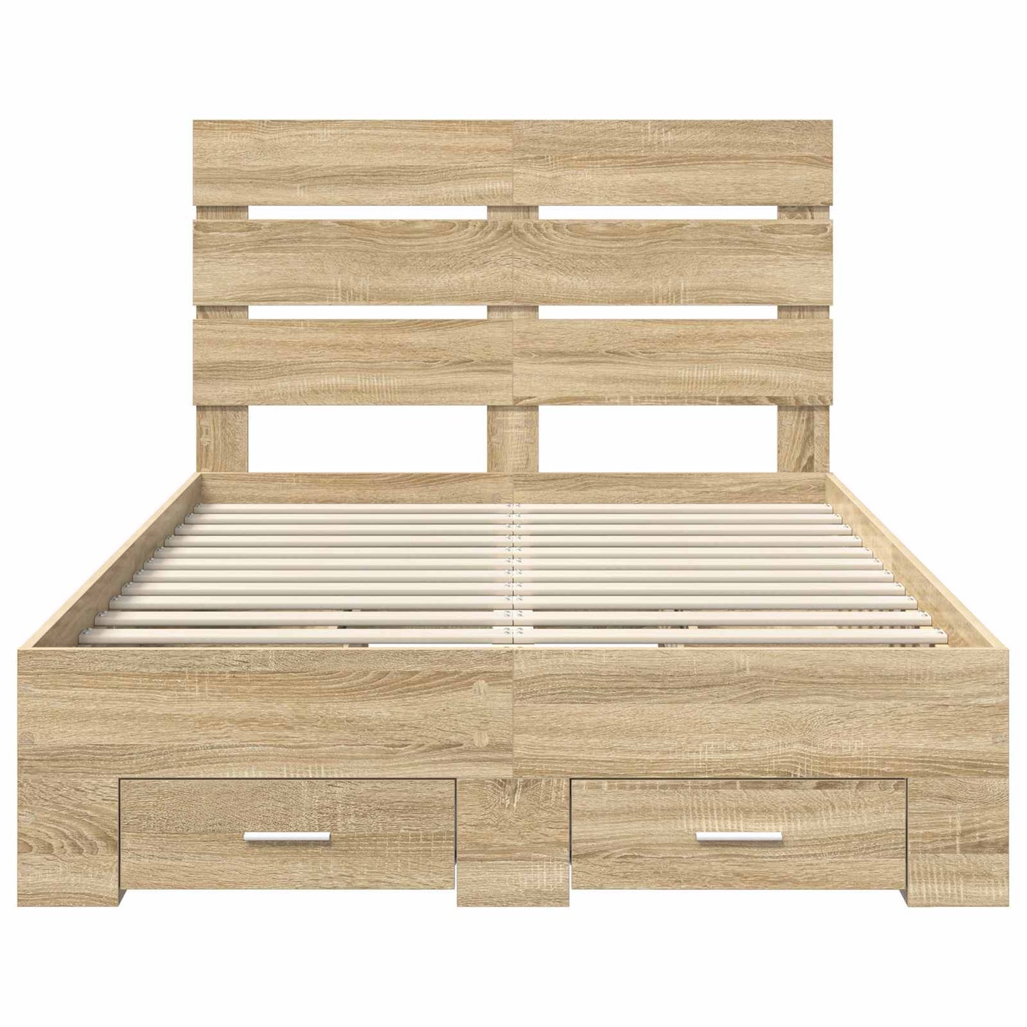 Bed Frame with Drawer Sonoma Oak 120 x 200 cm Engineered Wood