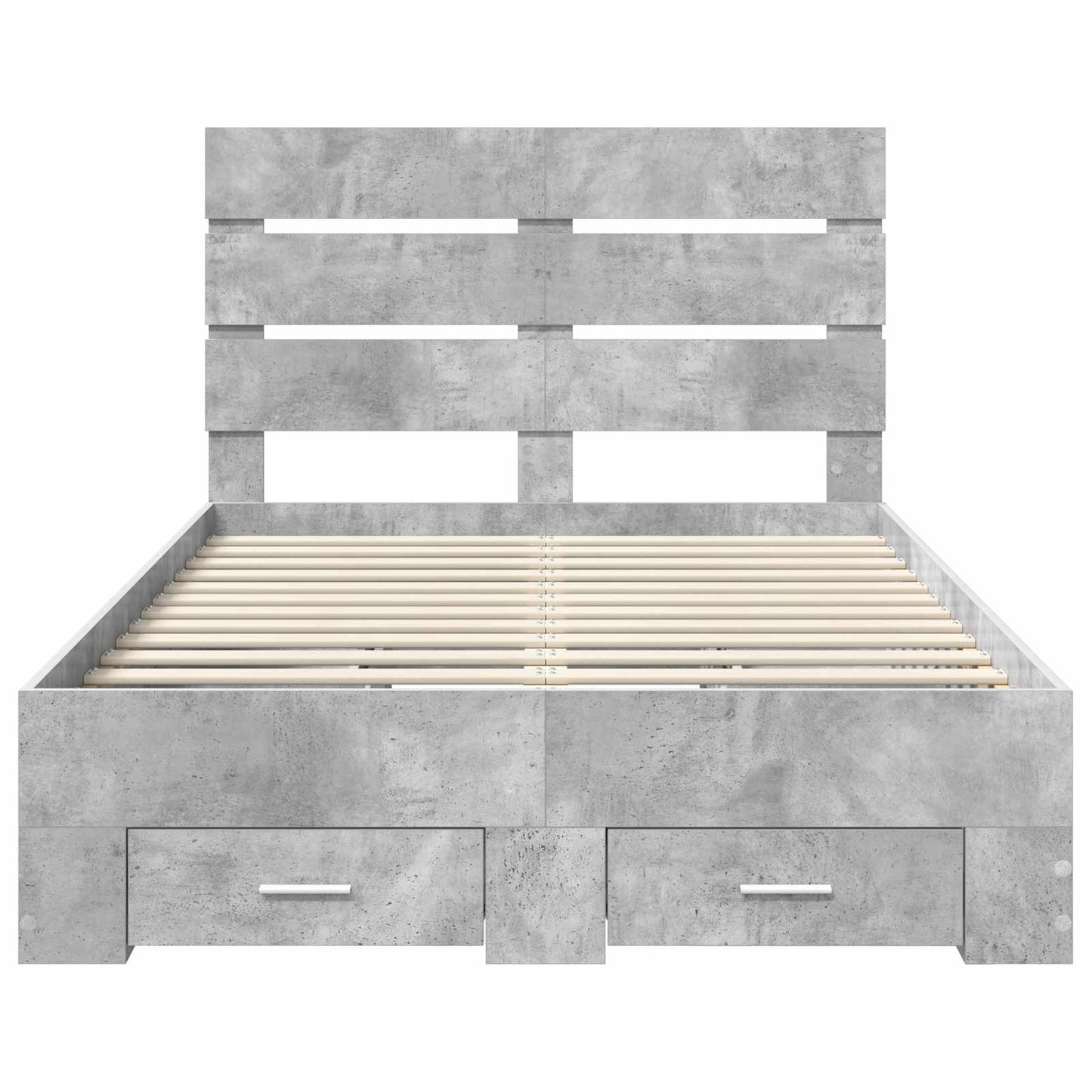 Bed Frame Concrete Grey 120 x 190 cm Engineered Wood