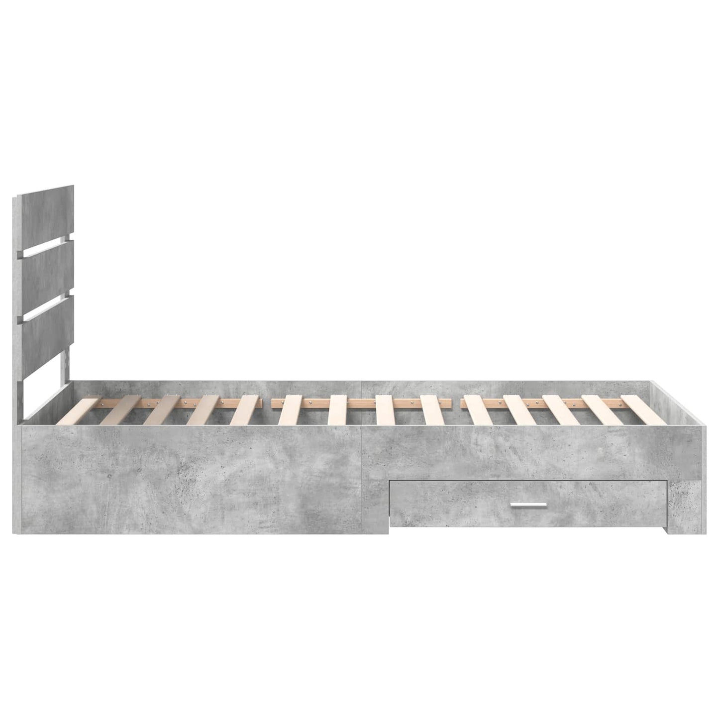 Bed Frame Concrete Grey 100 x 200 cm Engineered Wood