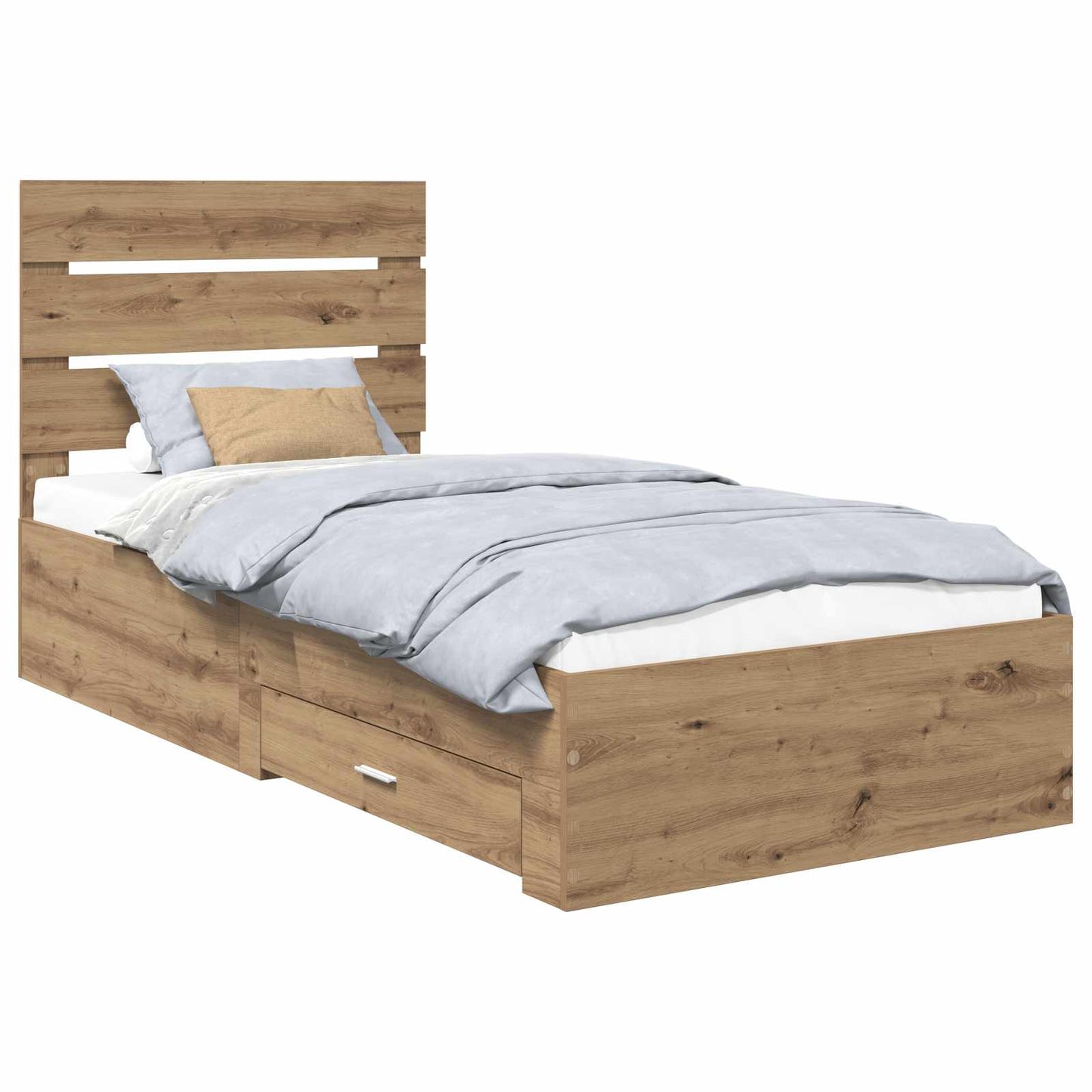 Bed Frame with Drawer Artisan Oak 100 x 200 cm Engineered Wood