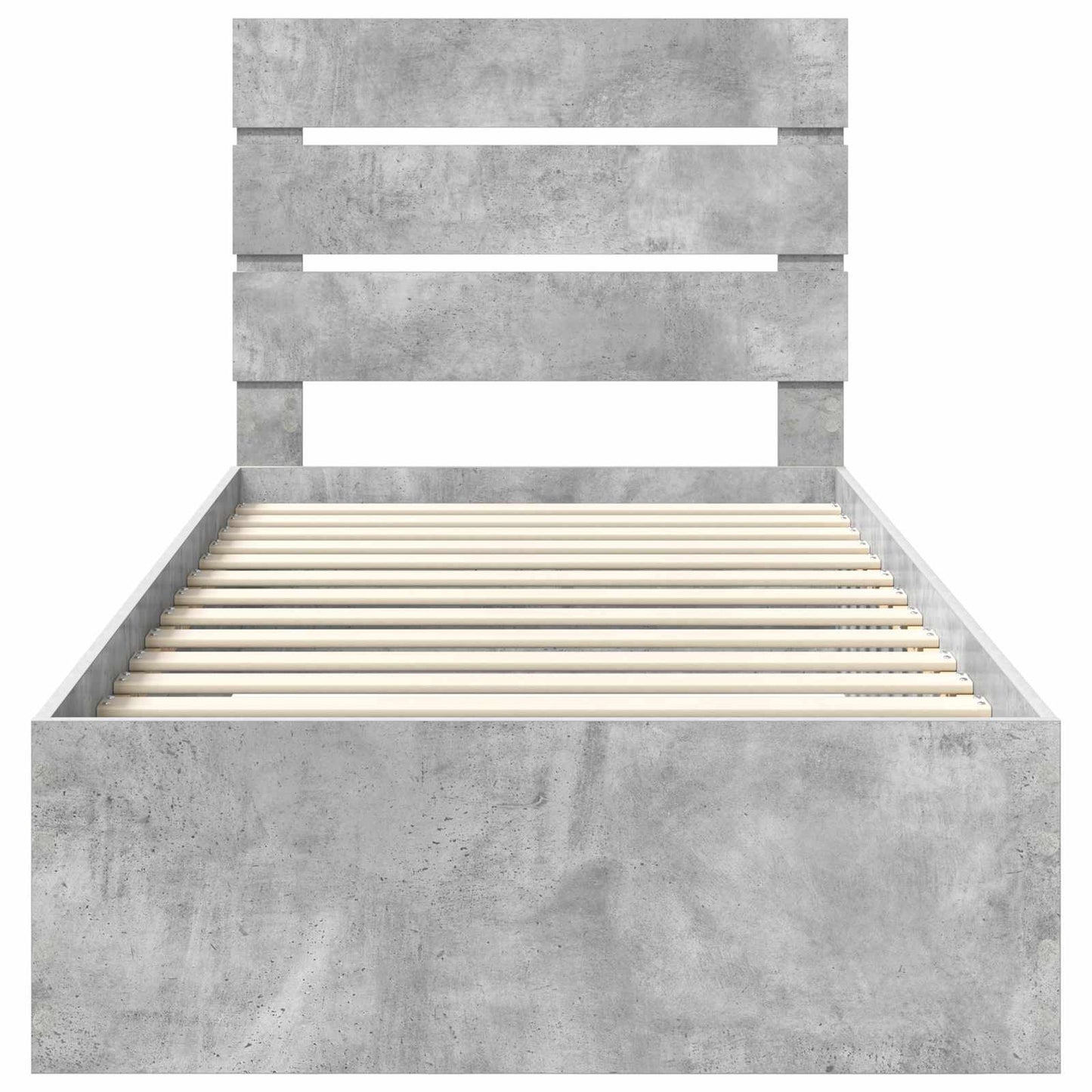 Bed Frame with Drawer Concrete Grey 90 x 200 cm Engineered Wood
