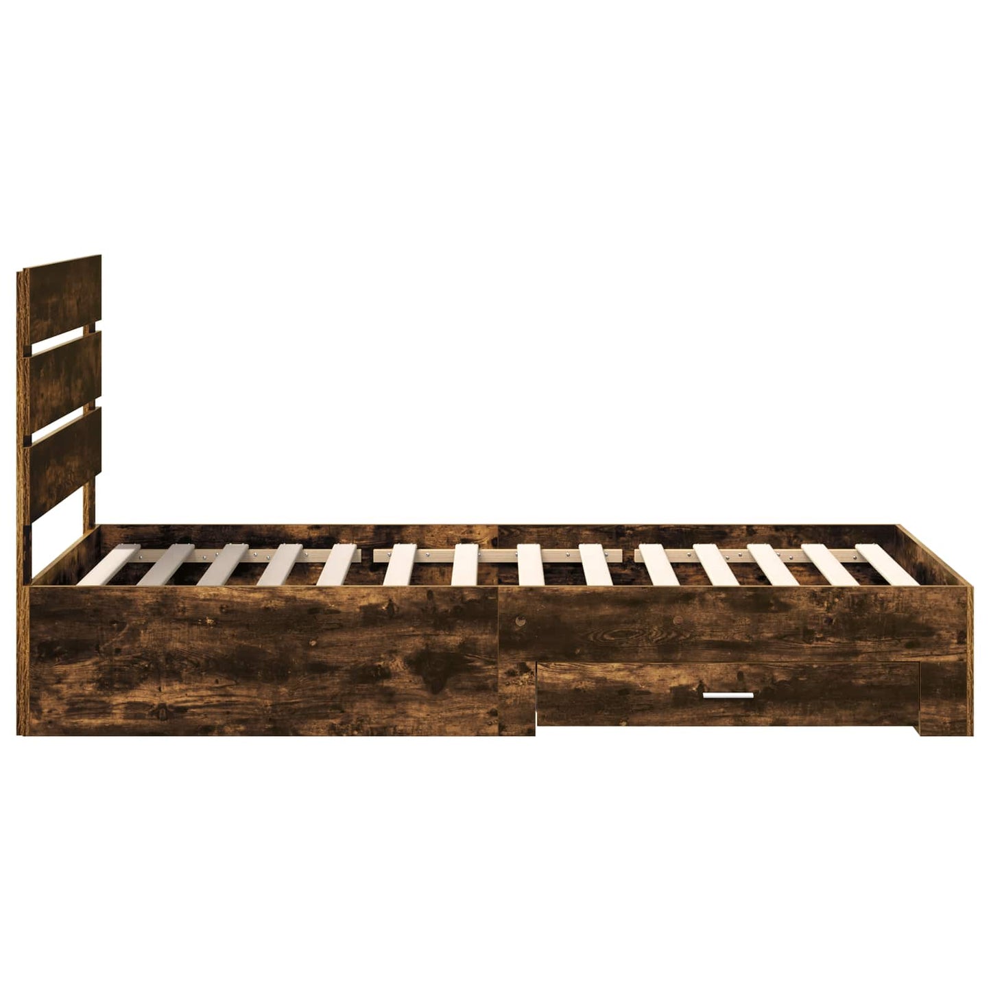 Bed Frame Smoked Oak Engineered Wood