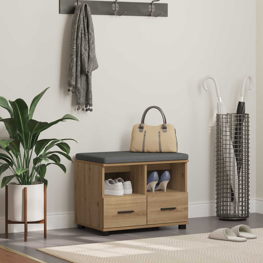 Hall Bench Artisan Oak 60 x 38 x 46 cm