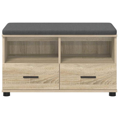 Hall Bench with Cushion with Drawer Sonoma Oak 80 x 38 x 46 cm
