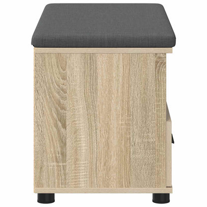 Hall Bench with Cushion with Drawer Sonoma Oak 80 x 38 x 46 cm