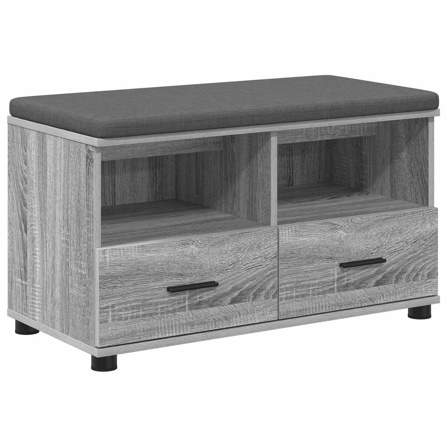 Hall Bench with Cushion with Drawer Grey Sonoma 80 x 38 x 46 cm