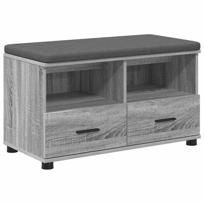 Hall Bench with Cushion with Drawer Grey Sonoma 80 x 38 x 46 cm