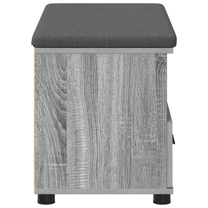 Hall Bench with Cushion with Drawer Grey Sonoma 80 x 38 x 46 cm