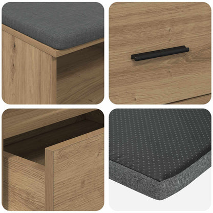 Hall Bench Artisan Oak 100 x 38 x 46 cm