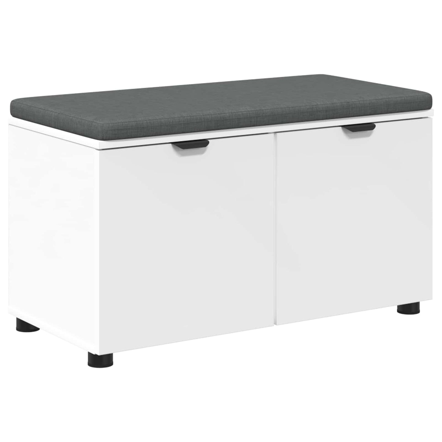 Hall Bench White 80 x 38 x 46 cm Engineered Wood and Fabric
