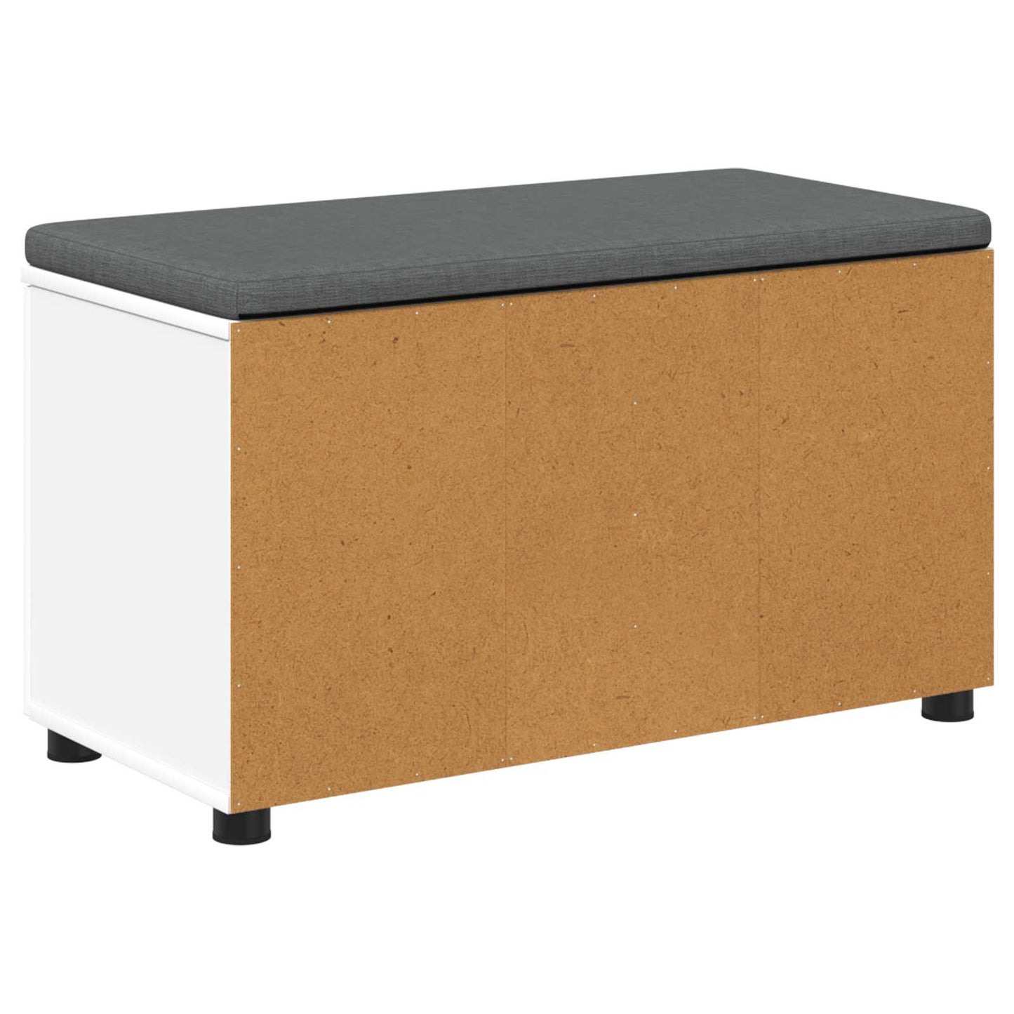 Hall Bench White 80 x 38 x 46 cm Engineered Wood and Fabric