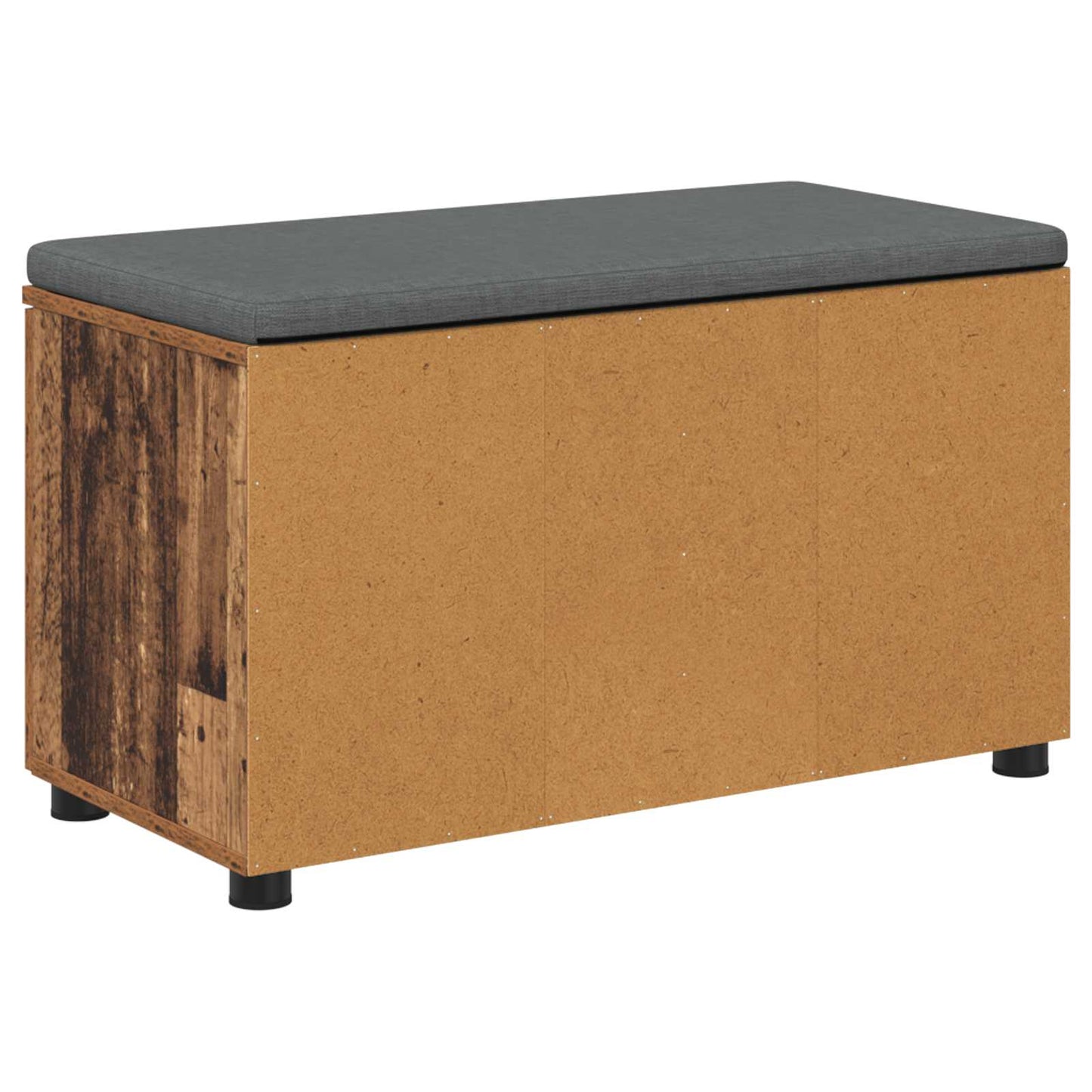 Hall Bench Old Wood 80 x 38 x 46 cm Engineered Wood and Fabric