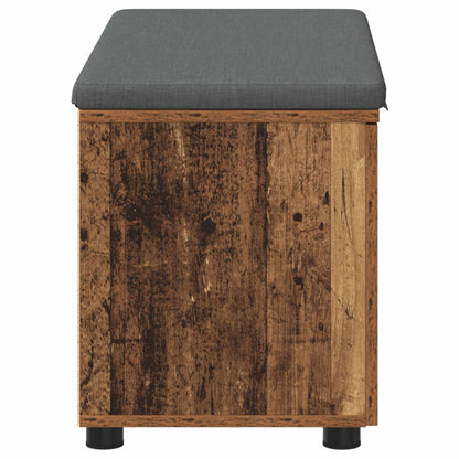 Hall Bench Old Wood 80 x 38 x 46 cm Engineered Wood and Fabric