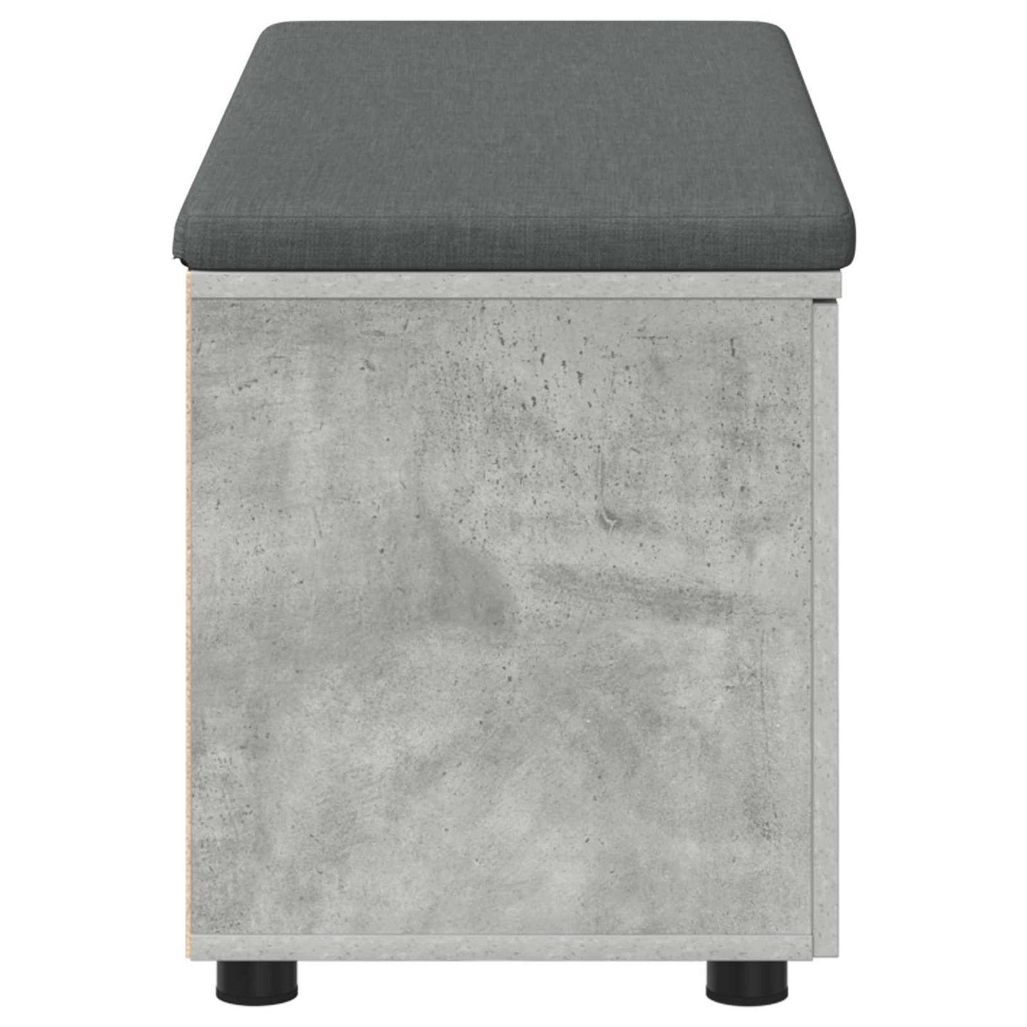 Hall Bench with Cushion Concrete Grey 100 x 38 x 46 cm