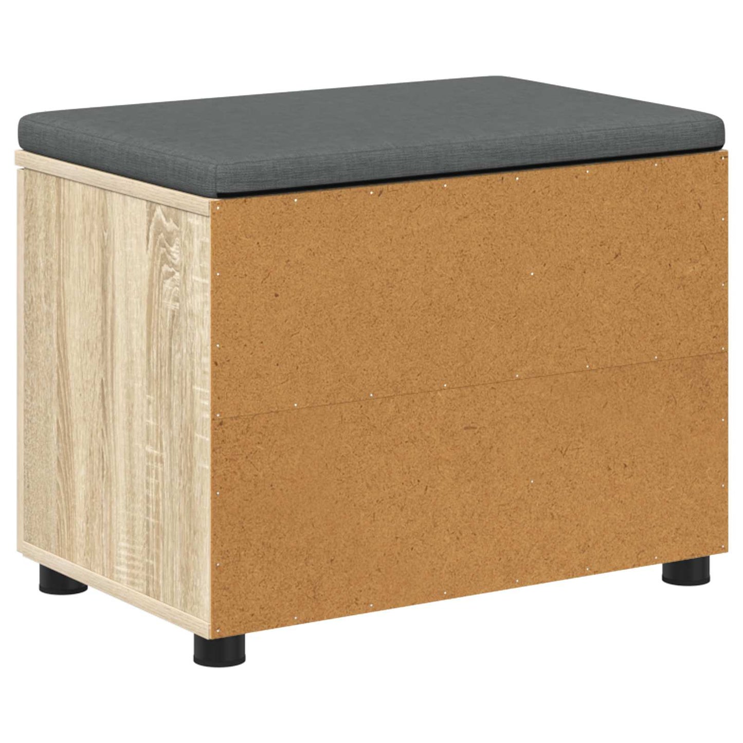 Hall Bench with Cushion with Shelf Sonoma Oak 60 x 38 x 46 cm