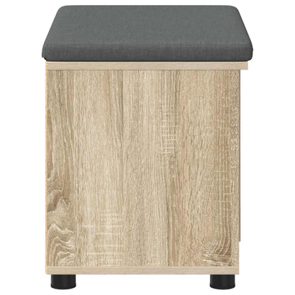 Hall Bench with Cushion with Shelf Sonoma Oak 60 x 38 x 46 cm