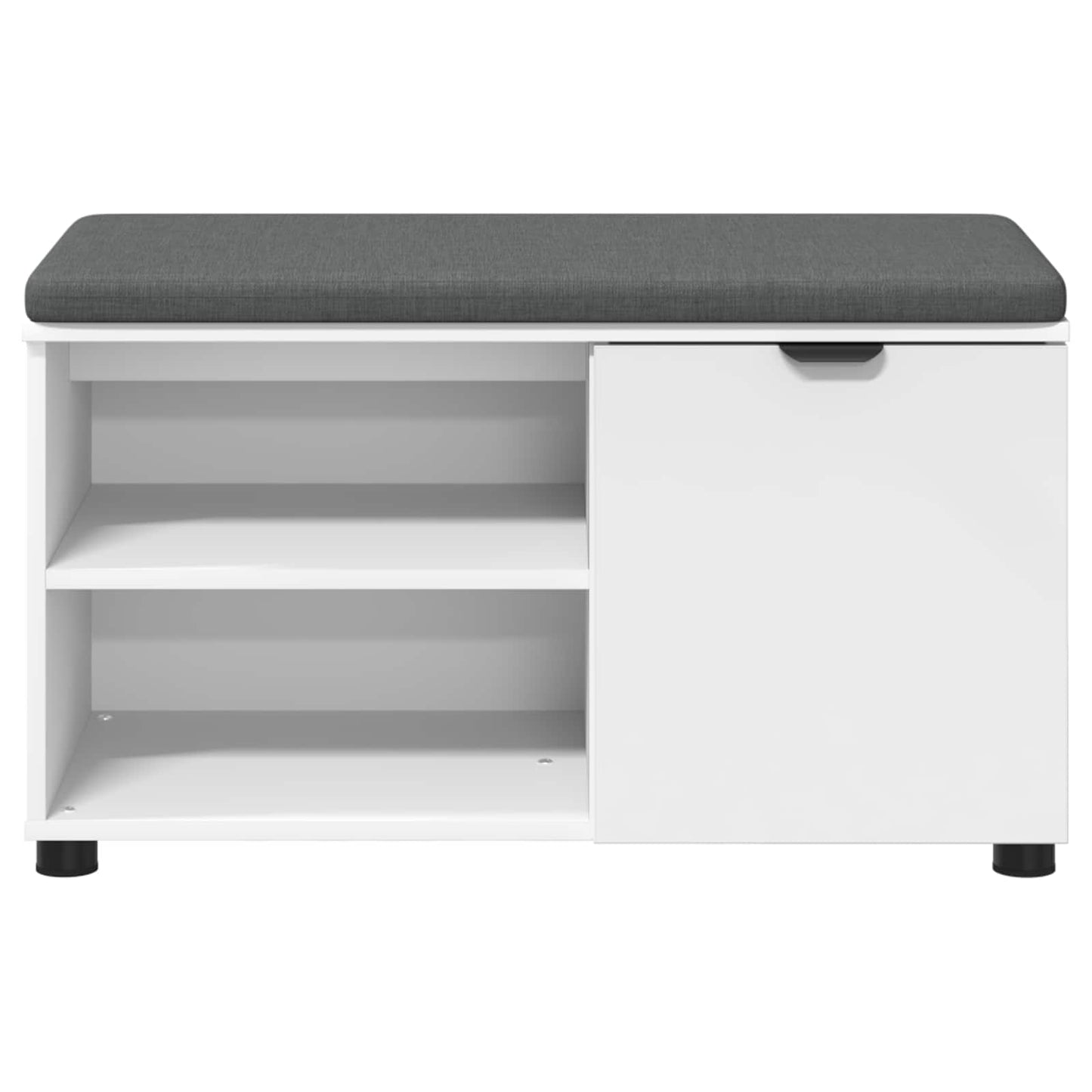 Hall Bench White 80 x 38 x 46 cm Engineered Wood and Fabric