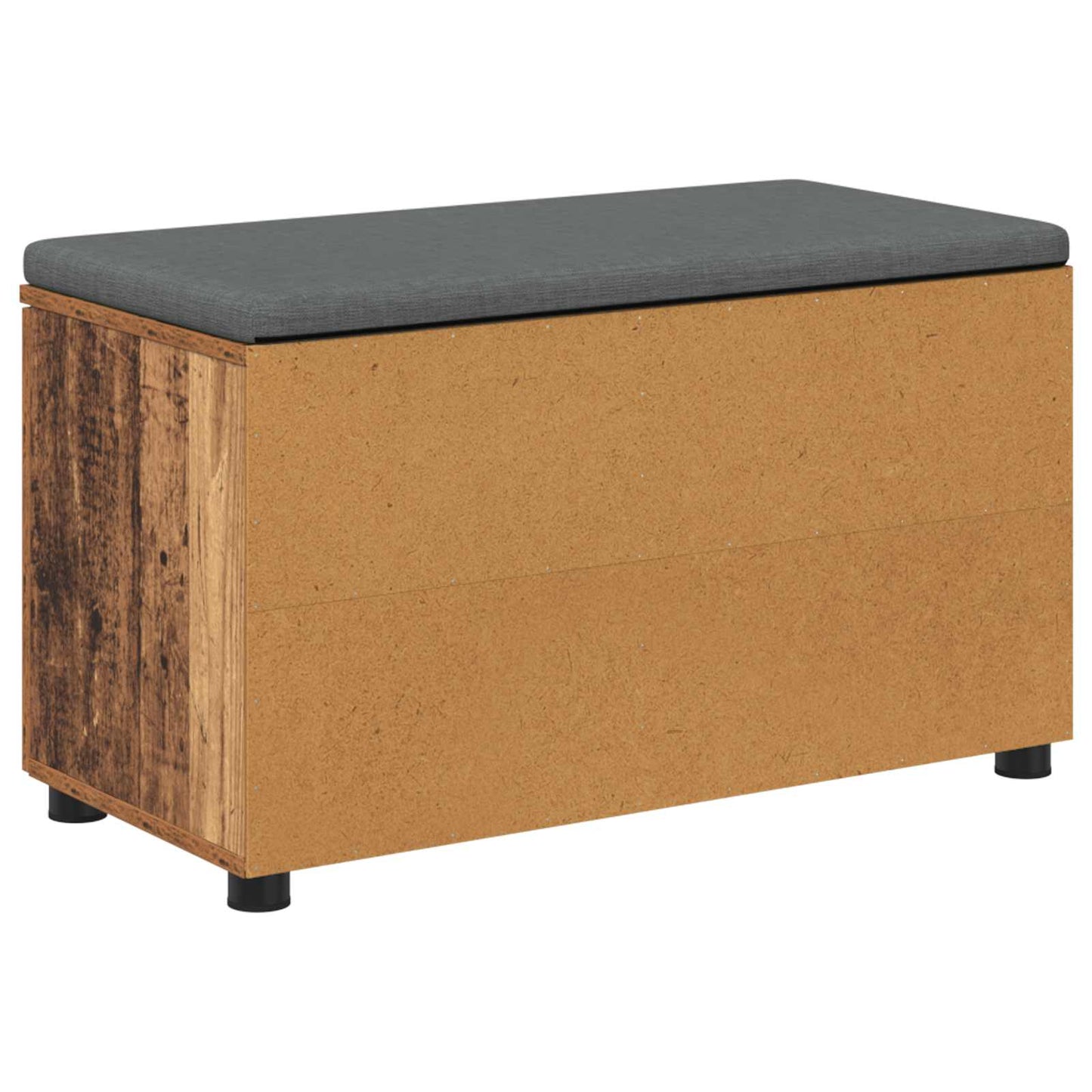 Hall Bench Old Wood 80 x 38 x 46 cm Engineered Wood and Fabric