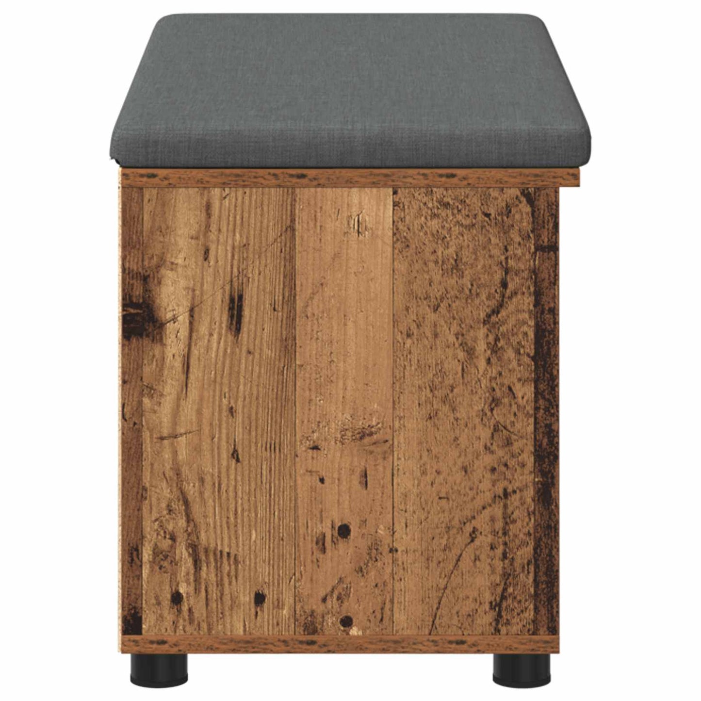 Hall Bench Old Wood 80 x 38 x 46 cm Engineered Wood and Fabric