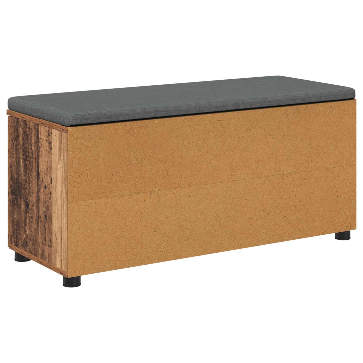 Hall Bench Old Wood 100 x 38 x 46 cm Engineered Wood and Fabric