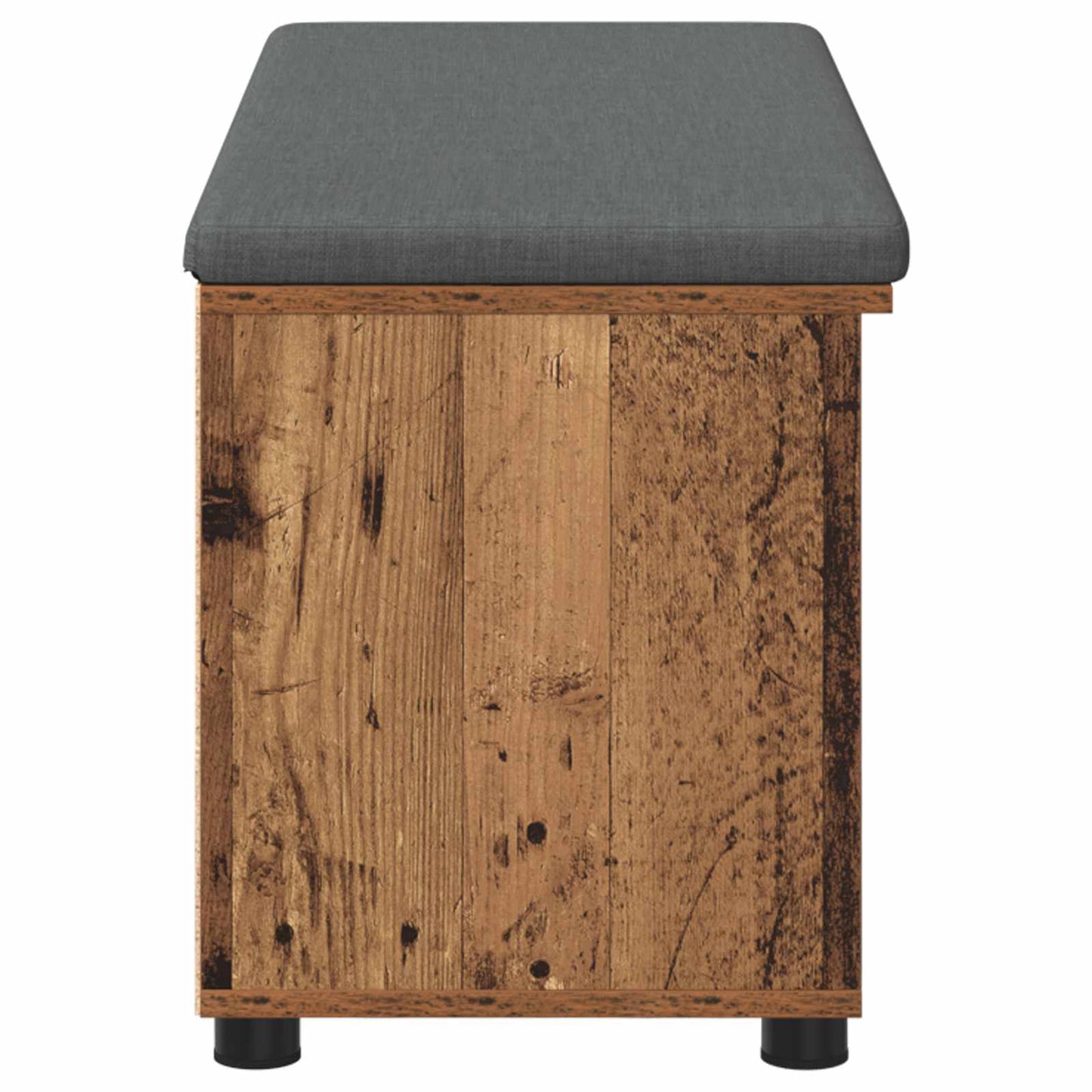 Hall Bench Old Wood 100 x 38 x 46 cm Engineered Wood and Fabric