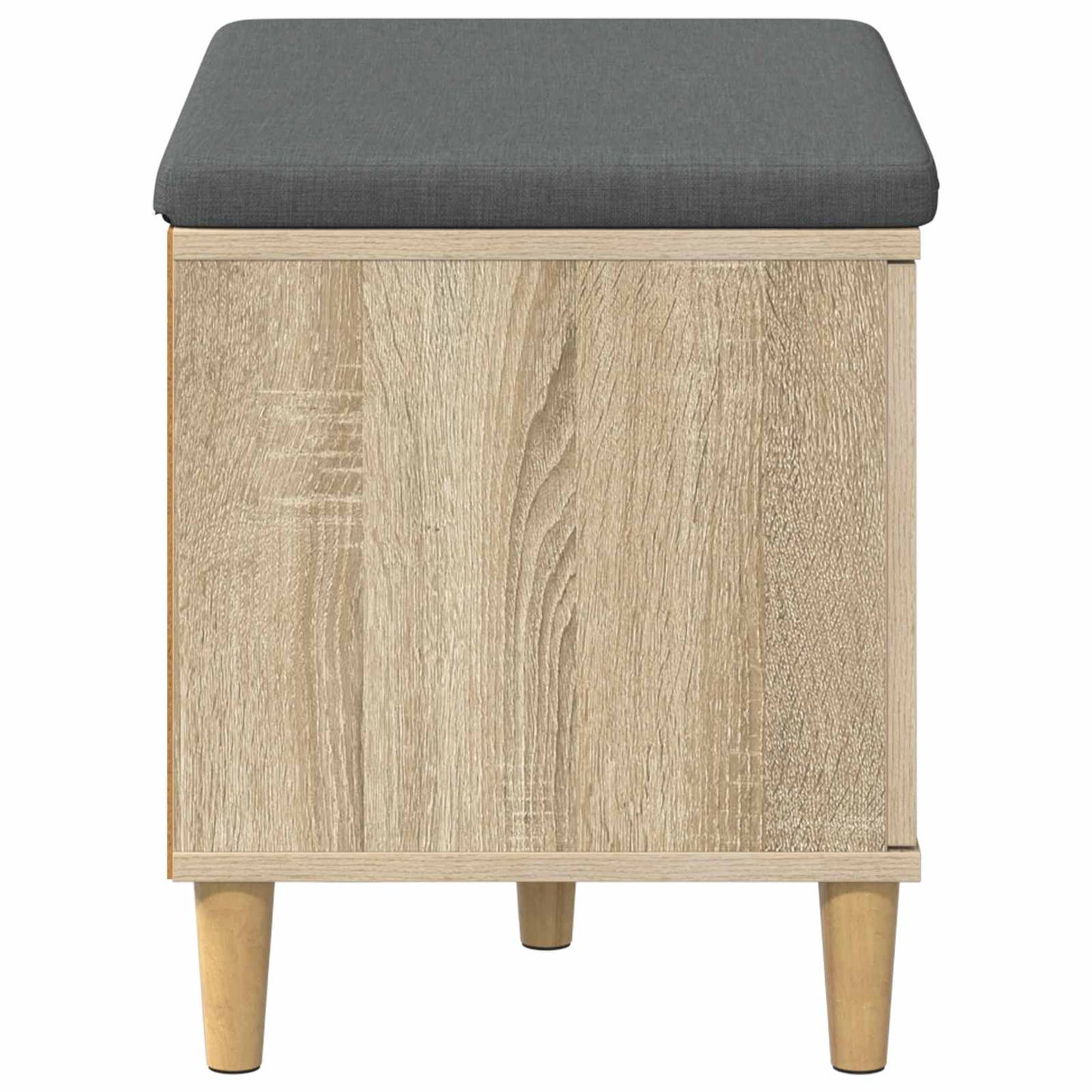 Hall Bench with Cushion with Storage Sonoma Oak 60 x 38 x 46 cm