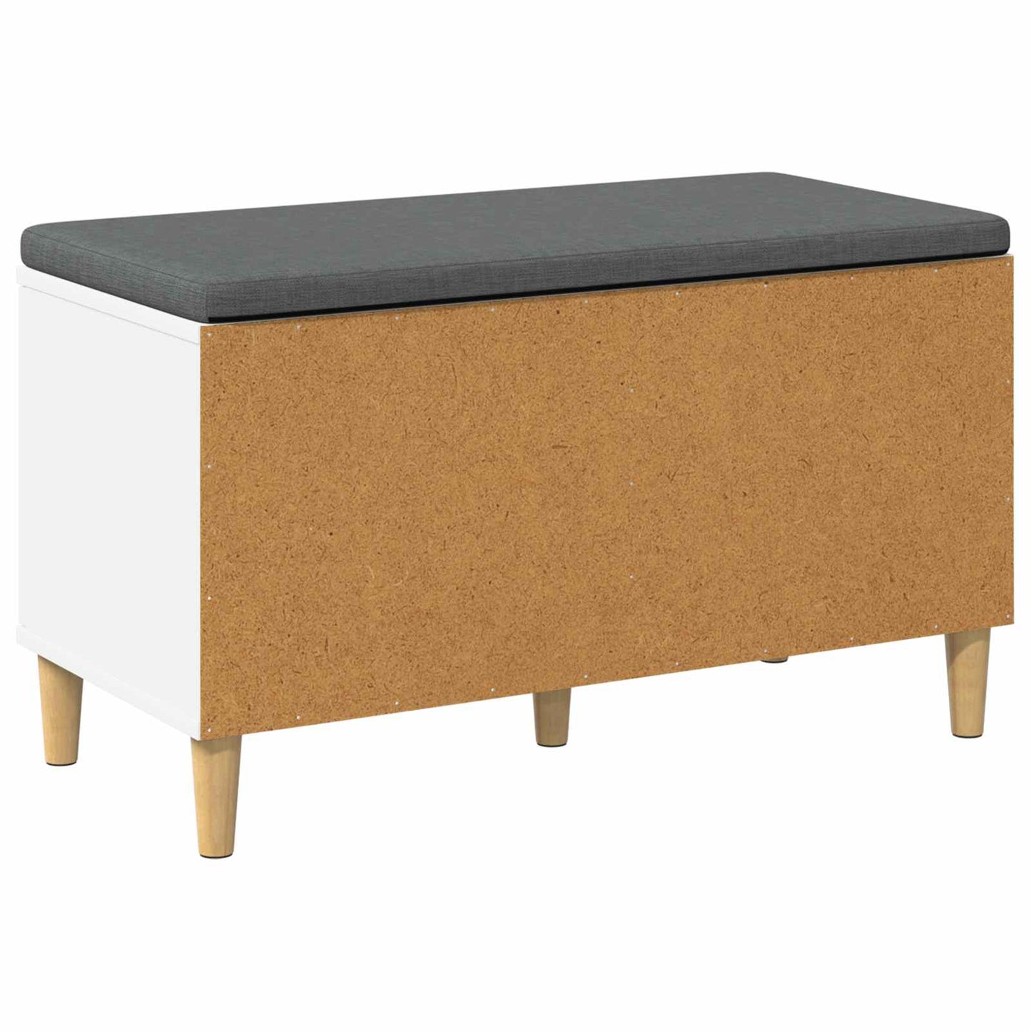 Hall Bench White 80 x 38 x 46 cm Engineered Wood and Fabric