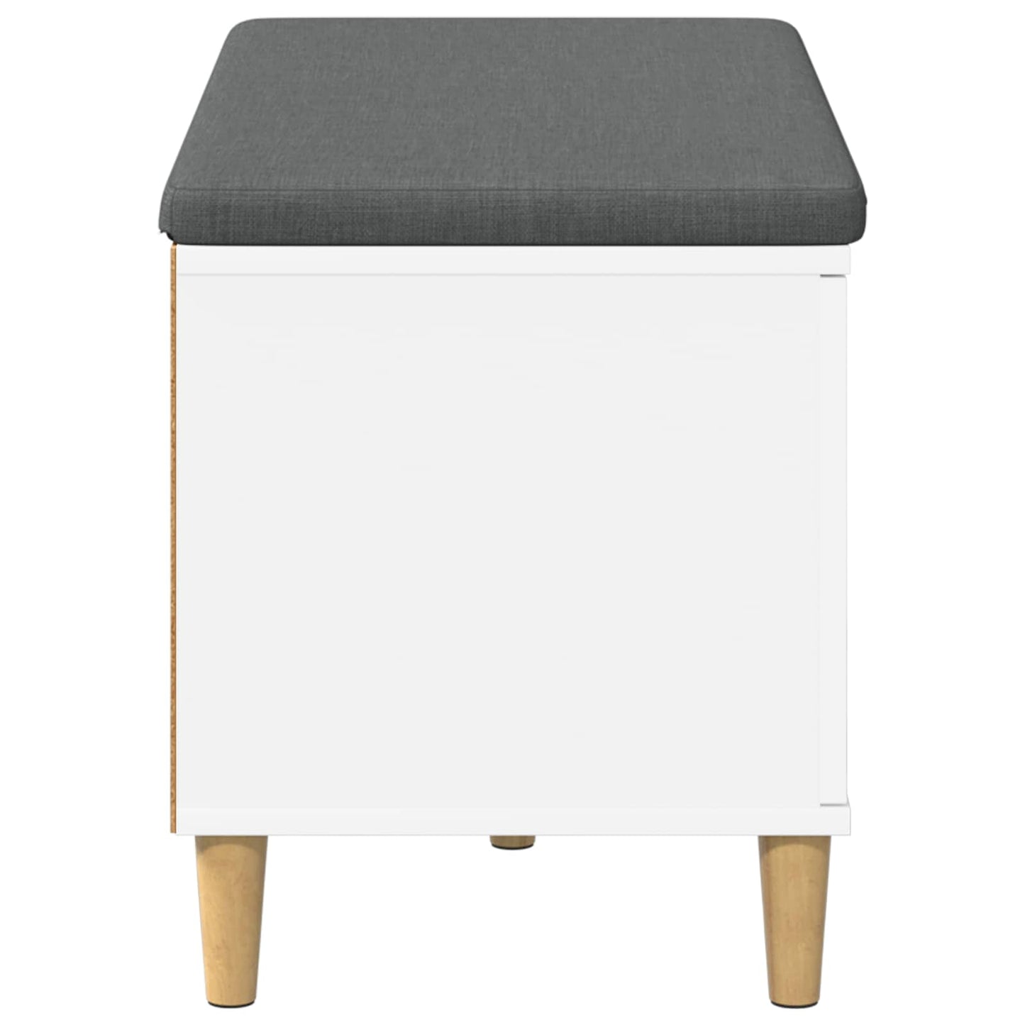 Hall Bench White 80 x 38 x 46 cm Engineered Wood and Fabric