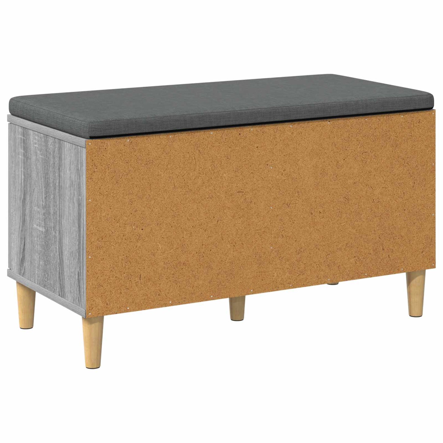 Hall Bench with Cushion with Door Grey Sonoma 80 x 38 x 46 cm