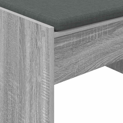 Hall Bench with Cushion Grey Sonoma 63 x 38 x 40 cm