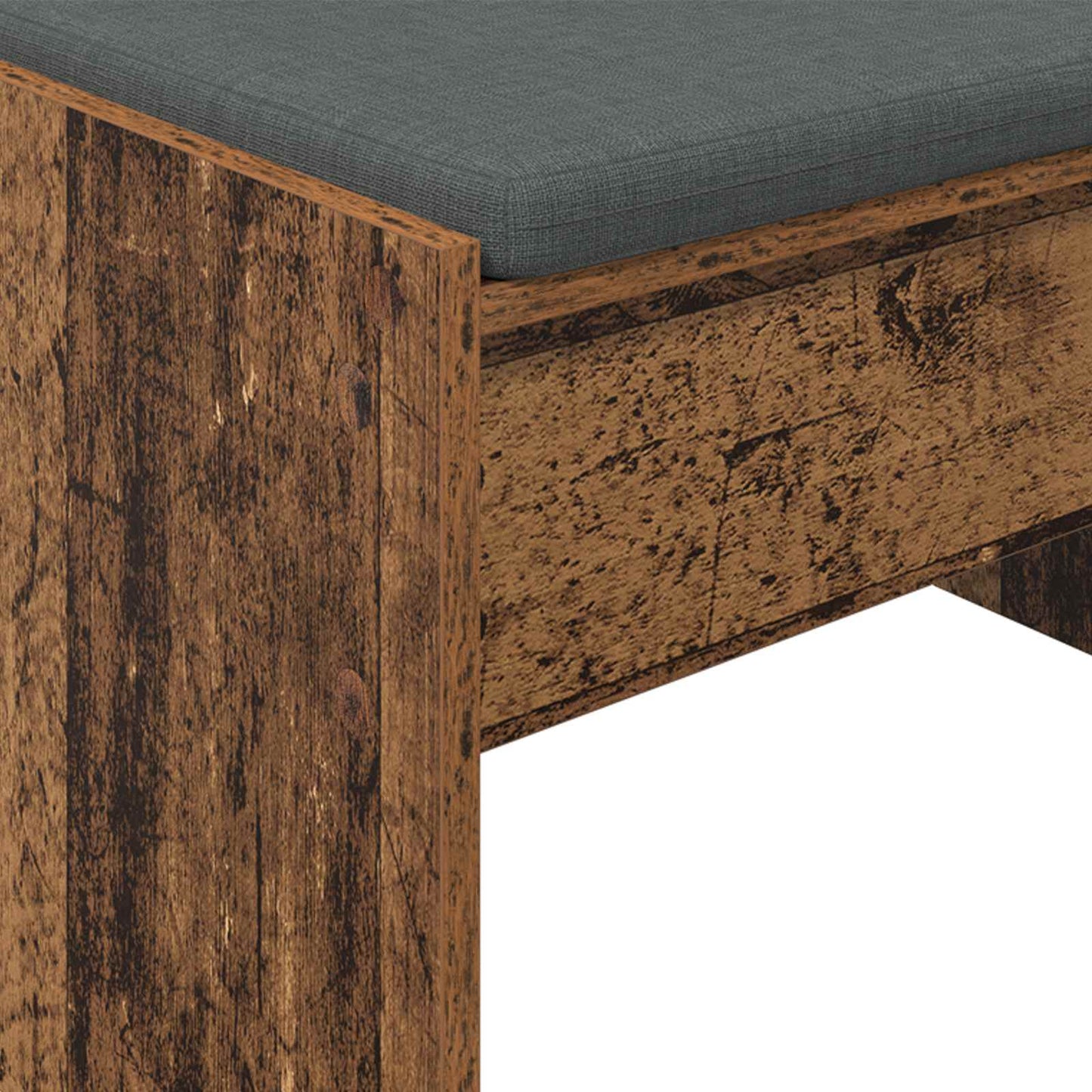 Hall Bench with Cushion Old Wood 63 x 38 x 40 cm