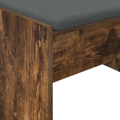Hall Bench with Cushion Smoked Oak 83 x 38 x 40 cm