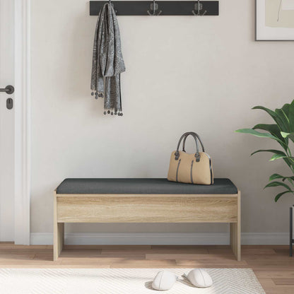 Hall Bench with Cushion Sonoma Oak 103 x 38 x 40 cm