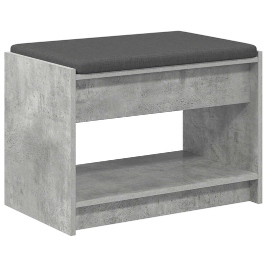 Hall Bench Concrete Grey 63 x 38 x 45 cm