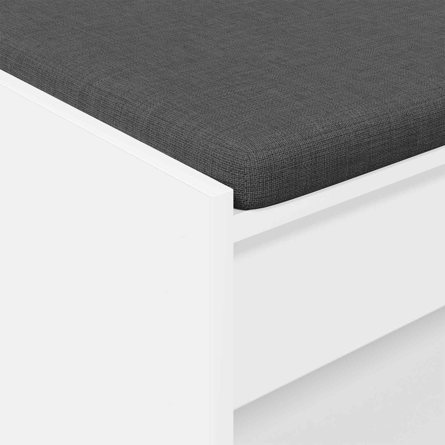 Hall Bench White 83 x 38 x 45 cm Engineered Wood and Fabric
