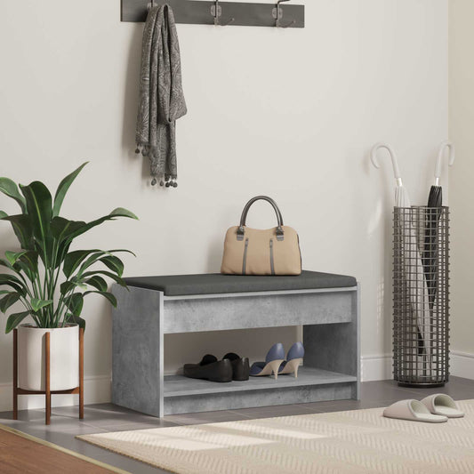 Hall Bench Concrete Grey 83 x 38 x 45 cm