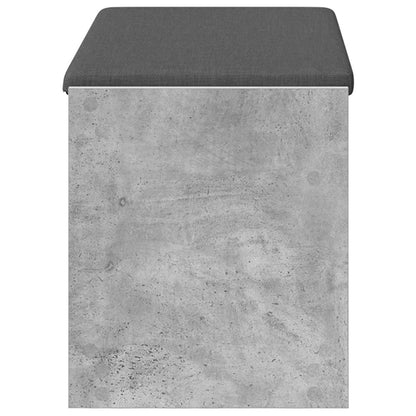 Hall Bench with Cushion Concrete Grey 83 x 38 x 45 cm