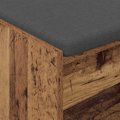 Hall Bench Old Wood 83 x 38 x 45 cm Engineered Wood and Fabric